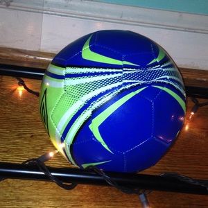 Kids blue and green soccer ball